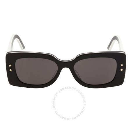 Dior Dark Grey Rectangular Ladies Sunglasses .